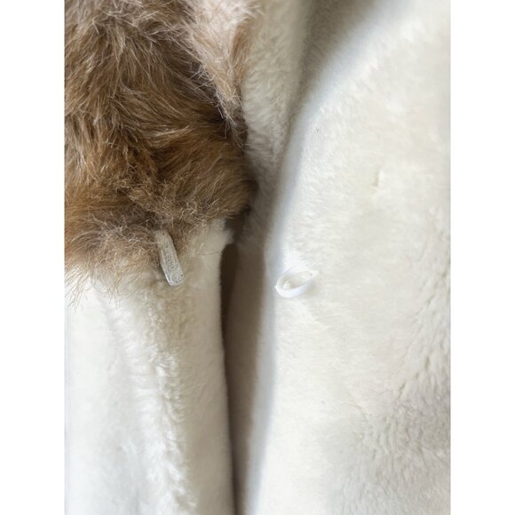 New Dennis Basso Ivory Beige Faux Fur Winter Coat - Made in USA - Picture 7 of 10